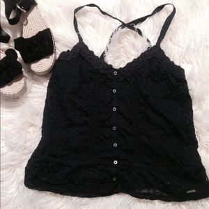 Navy Blue Hollister Summer Top